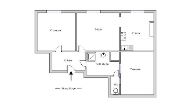 Afficher la photo en grand Appartement F2 à louer - 2 pièces - 43,50 m2 - Paris - 75012 - ILE-DE-FRANCE