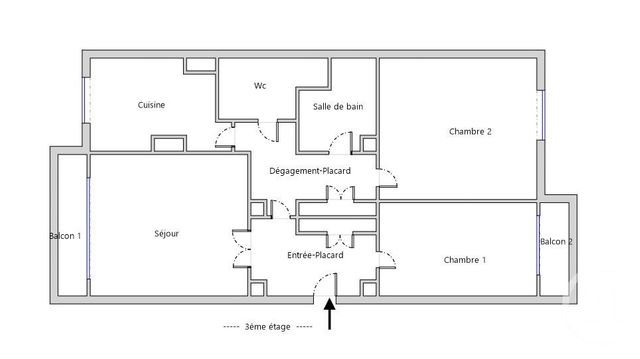 Appartement F3 &agrave; vendre - 3 pi&egrave;ces - 80,08 m2 - Paris - 75011 - ILE-DE-FRANCE