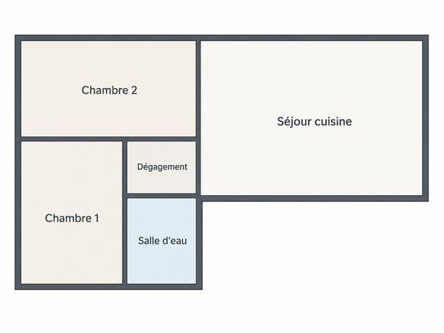 Appartement F3 &agrave; vendre - 3 pi&egrave;ces - 46,01 m2 - Paris - 75020 - ILE-DE-FRANCE